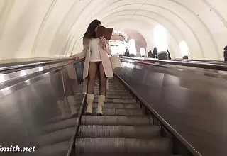 Russian babe Jeny Smith in Metro no minimal instalment
